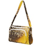 Honeycomb With Bees Front Pocket Crossbody Bag