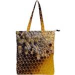 Honeycomb With Bees Double Zip Up Tote Bag