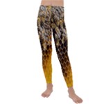 Honeycomb With Bees Kids  Lightweight Velour Leggings