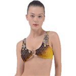 Honeycomb With Bees Ring Detail Bikini Top