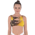 Honeycomb With Bees Bandaged Up Bikini Top