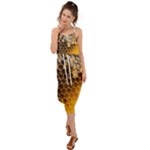 Honeycomb With Bees Waist Tie Cover Up Chiffon Dress