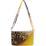 Honeycomb With Bees Double Gusset Crossbody Bag