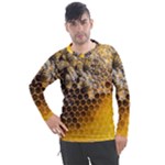 Honeycomb With Bees Men s Pique Long Sleeve Tee