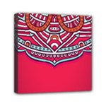 Red Mandala Mini Canvas 6  x 6  (Stretched)