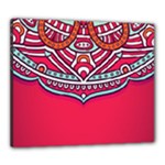 Red Mandala Canvas 24  x 20  (Stretched)