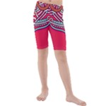 Red Mandala Kids  Mid Length Swim Shorts