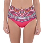 Red Mandala Reversible High-Waist Bikini Bottoms