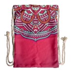Red Mandala Drawstring Bag (Large)