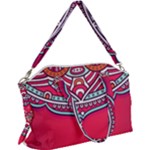 Red Mandala Canvas Crossbody Bag