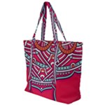 Red Mandala Zip Up Canvas Bag