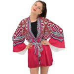 Red Mandala Long Sleeve Kimono