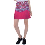 Red Mandala Tennis Skirt