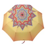 Yellow Mandala Folding Umbrellas