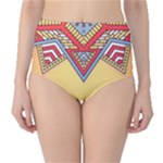 Yellow Mandala Classic High-Waist Bikini Bottoms