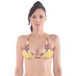 Yellow Mandala Plunge Bikini Top