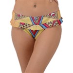 Yellow Mandala Frill Bikini Bottom