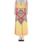 Yellow Mandala Full Length Maxi Skirt