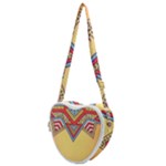 Yellow Mandala Heart Shoulder Bag