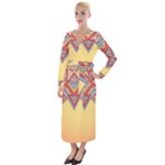 Yellow Mandala Velvet Maxi Wrap Dress