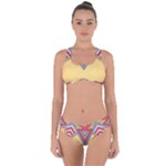 Yellow Mandala Criss Cross Bikini Set