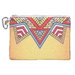 Yellow Mandala Canvas Cosmetic Bag (XL)
