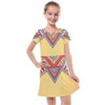 Yellow Mandala Kids  Cross Web Dress
