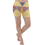 Yellow Mandala Lightweight Velour Yoga Shorts