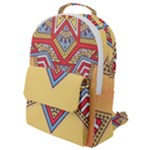 Yellow Mandala Flap Pocket Backpack (Small)