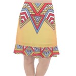 Yellow Mandala Fishtail Chiffon Skirt