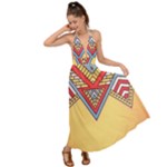 Yellow Mandala Backless Maxi Beach Dress