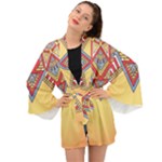 Yellow Mandala Long Sleeve Kimono