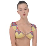 Yellow Mandala Cap Sleeve Ring Bikini Top