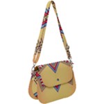 Yellow Mandala Saddle Handbag
