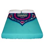 Blue Mandala Fitted Sheet (Queen Size)
