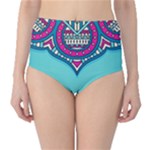Blue Mandala Classic High-Waist Bikini Bottoms