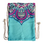 Blue Mandala Drawstring Bag (Large)