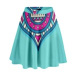 Blue Mandala High Waist Skirt