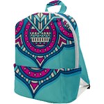 Blue Mandala Zip Up Backpack