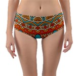 Sunshine Mandala Reversible Mid-Waist Bikini Bottoms
