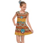 Sunshine Mandala Kids  Cap Sleeve Dress