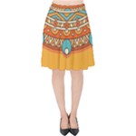 Sunshine Mandala Velvet High Waist Skirt