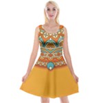 Sunshine Mandala Reversible Velvet Sleeveless Dress