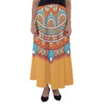 Sunshine Mandala Flared Maxi Skirt