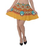 Sunshine Mandala Velvet Skater Skirt