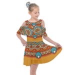 Sunshine Mandala Kids  Shoulder Cutout Chiffon Dress