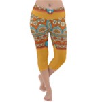 Sunshine Mandala Lightweight Velour Capri Yoga Leggings