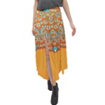 Sunshine Mandala Velour Split Maxi Skirt
