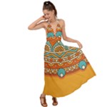 Sunshine Mandala Backless Maxi Beach Dress
