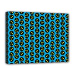0059 Comic Head Bothered Smiley Pattern Canvas 14  x 11  (Stretched)